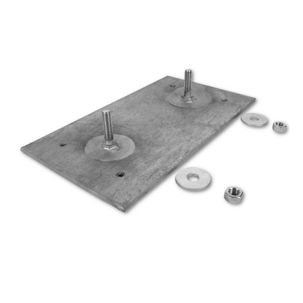 Mounting plate with fixing material